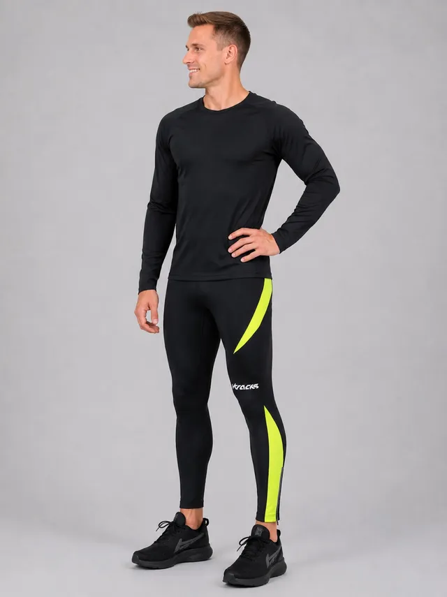 airtracks-tight-pro-collant-running-homme-noir-n-on image 1