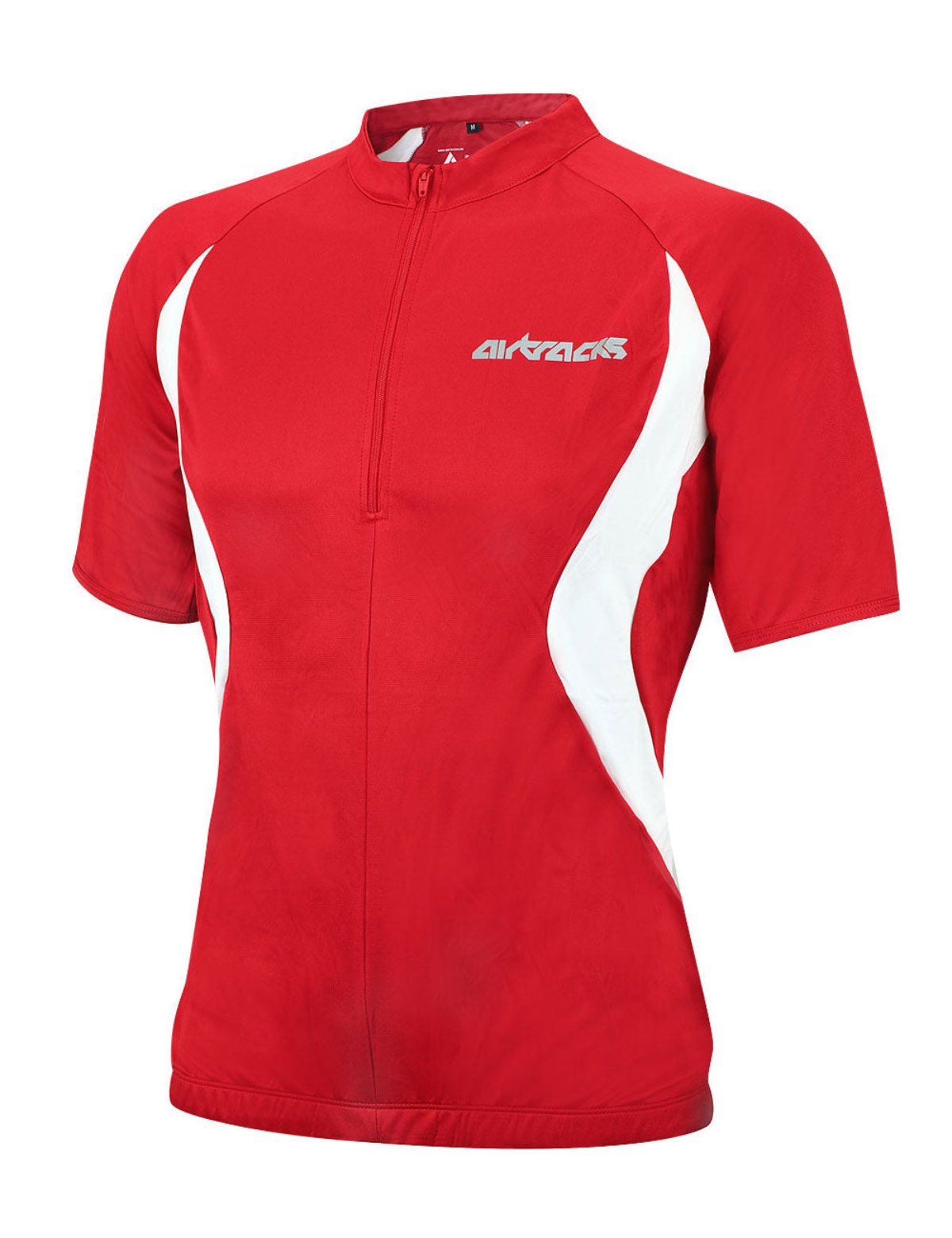 airtracks-v-lo-maillot-v-lo-manches-courtes-rouge-respirant image 1