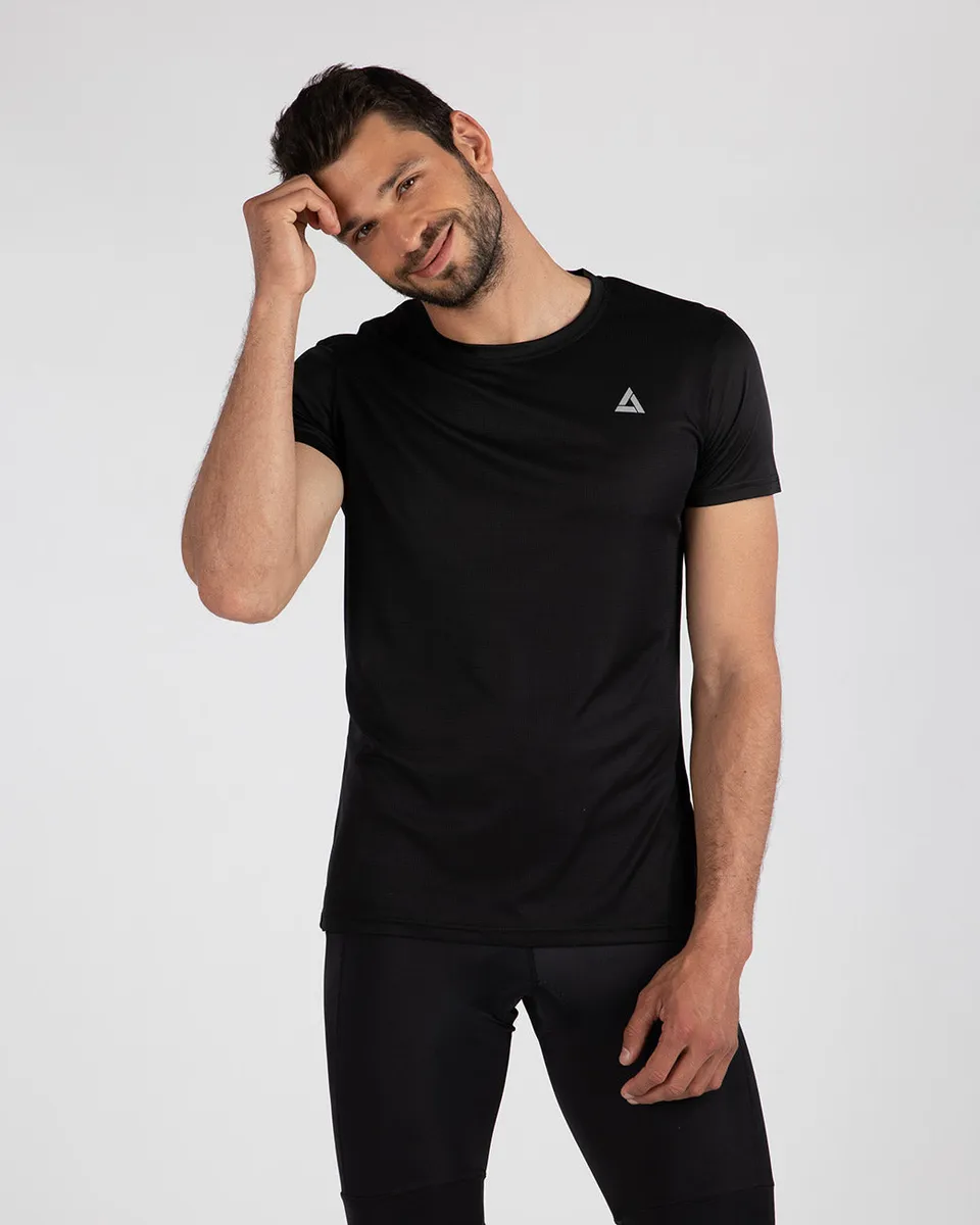 airtracks-comfort-line-t-shirt-running-noir-manches-courtes-m image 1