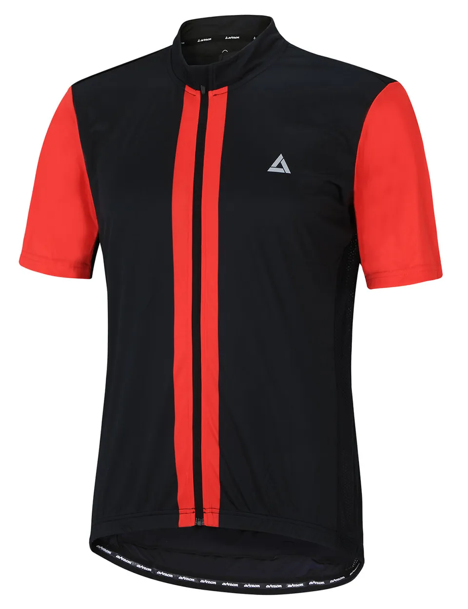 airtracks-pro-line-ii-maillot-v-lo-court-noir-rouge-respirant image 1